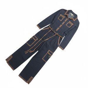 Vintage Denim Two-Piece Set – Whipstitch Jacket & Pants (4/6)